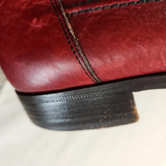 SANTONI Vintage Retro Oxfords Red Shoes Size U.K. 7.5 / U.S. 9.5 Made ITALY! - Picture 14 of 16